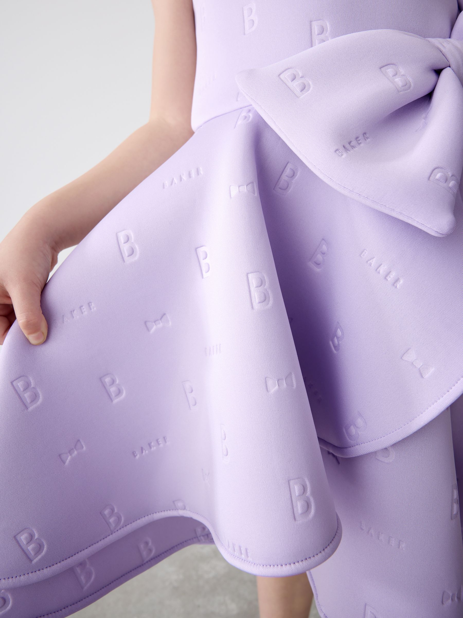 Baker by Ted Baker Bow Detail Embossed Scuba Dress