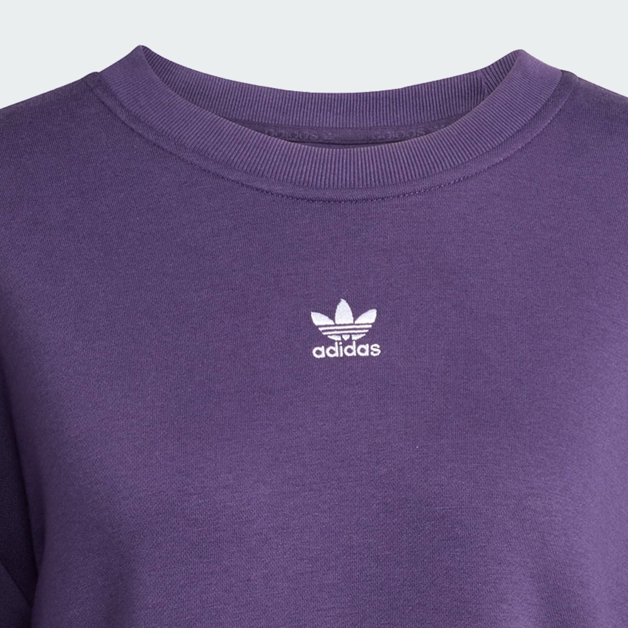 Essentials Fleece Long Oversized Crew Sweatshirt