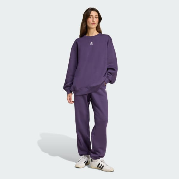 Essentials Fleece Long Oversized Crew Sweatshirt