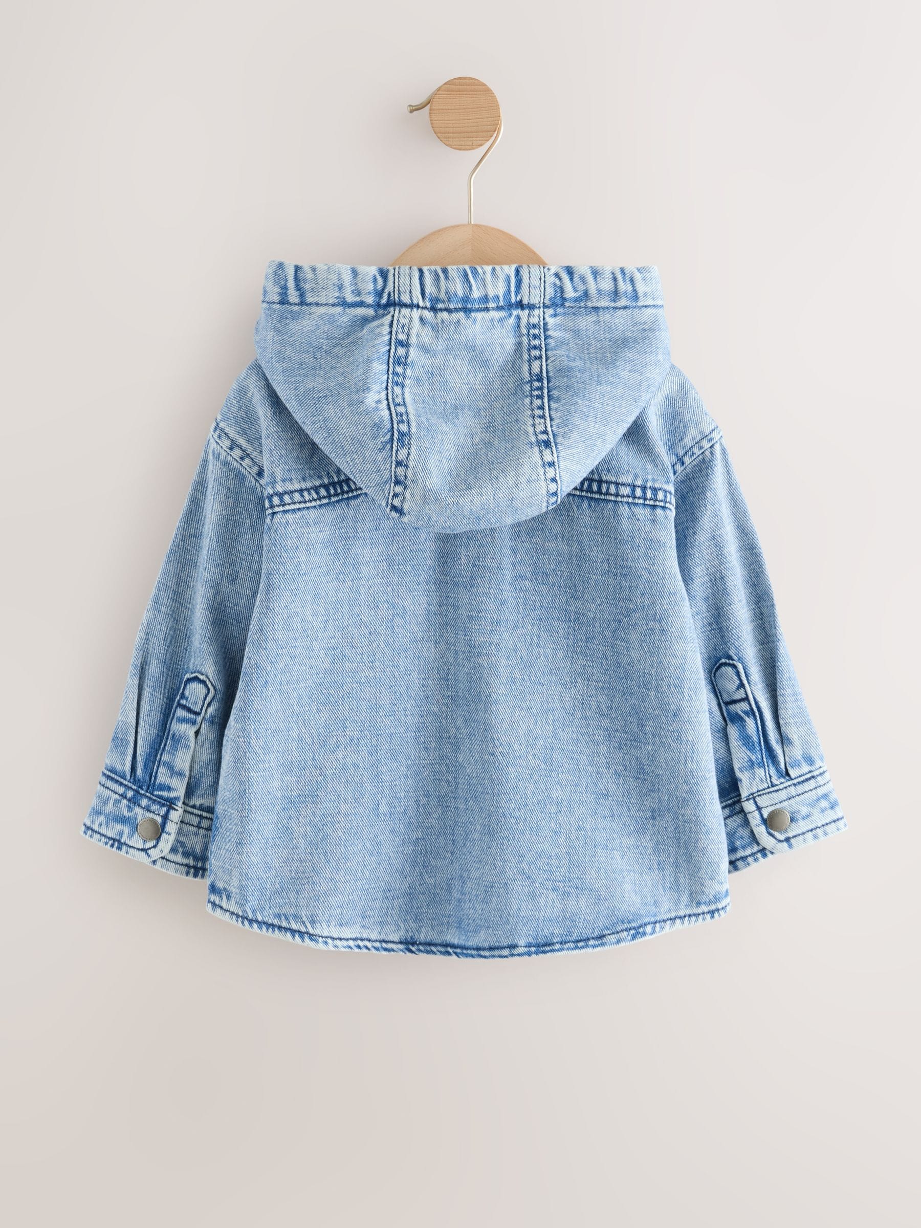 Mid Blue Denim Hooded Overshirt (3mths-7yrs)