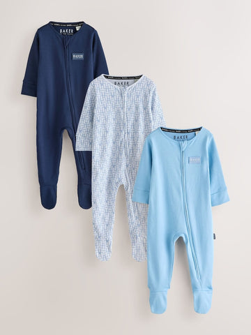 Baker by Ted Baker 3 Pack Sleepsuits