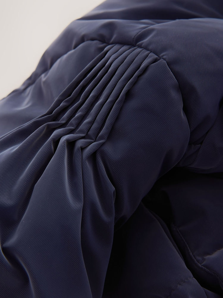 Baker by Ted Baker Navy Shower Resistant Bow Front Padded Coat