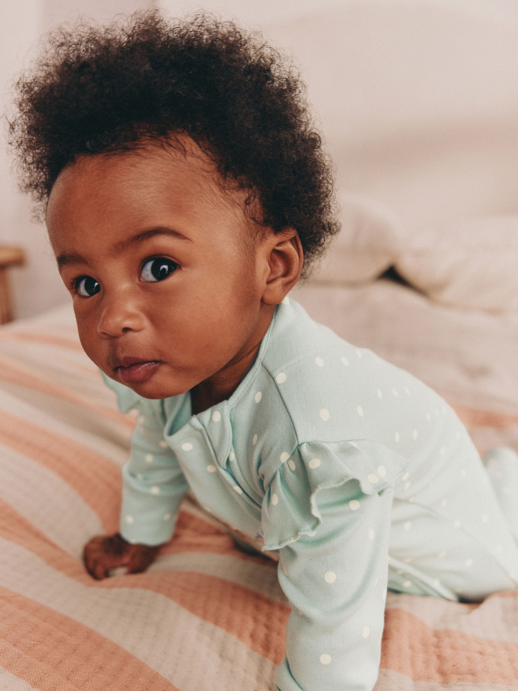 Sage Green Two Way Zip Sleepsuits 3 Pack (0mths-2yrs)