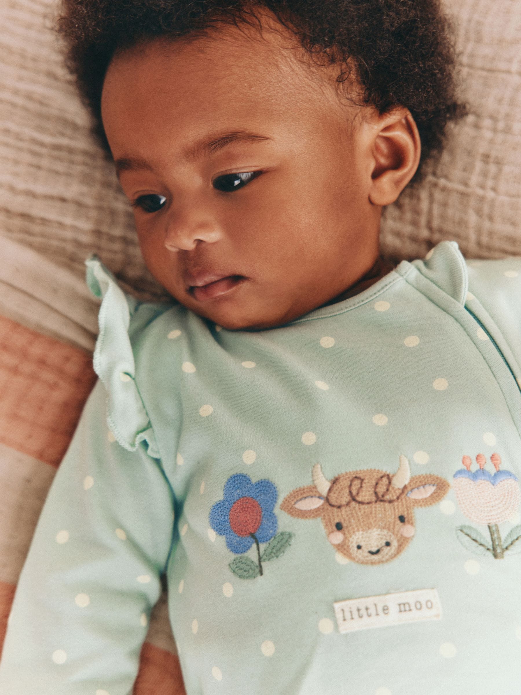 Sage Green Two Way Zip Sleepsuits 3 Pack (0mths-2yrs)