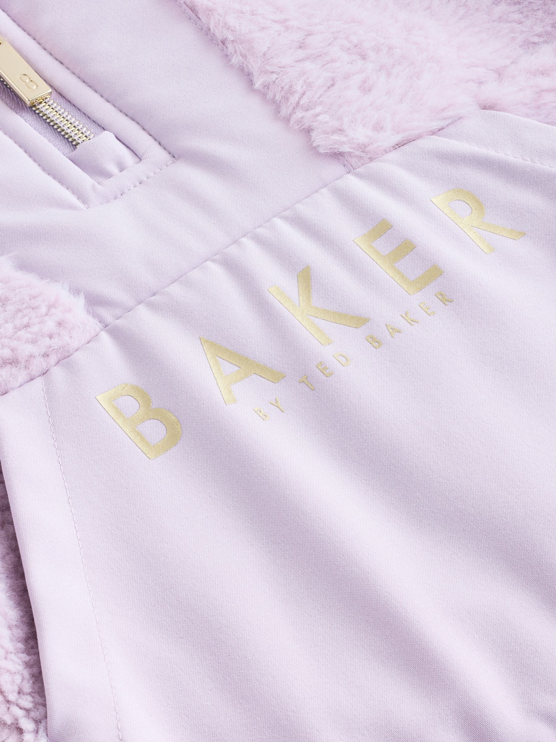 Baker by Ted Baker Lilac Purple Borg Mix Panel Fleece