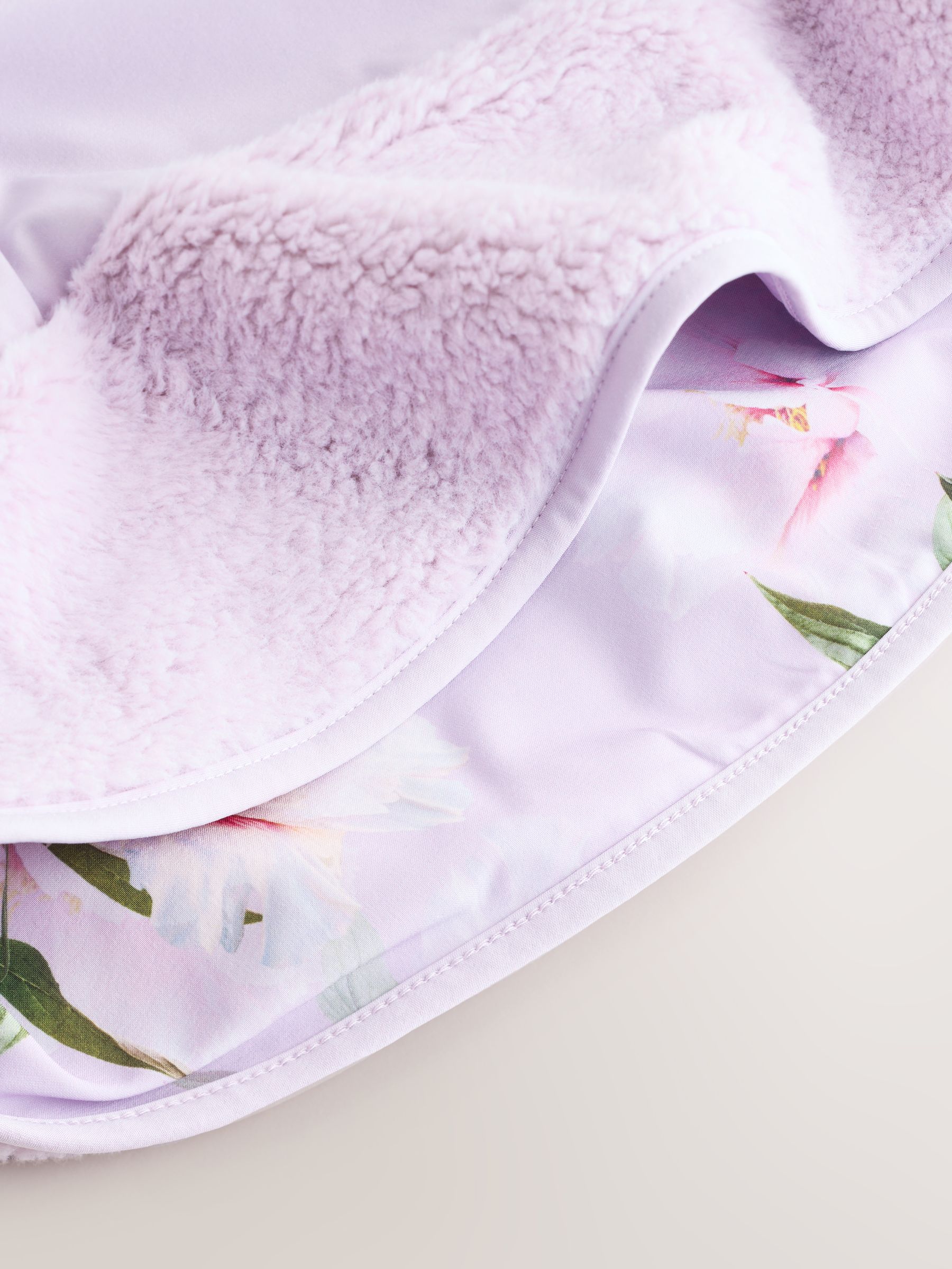 Baker by Ted Baker Lilac Purple Borg Mix Panel Fleece