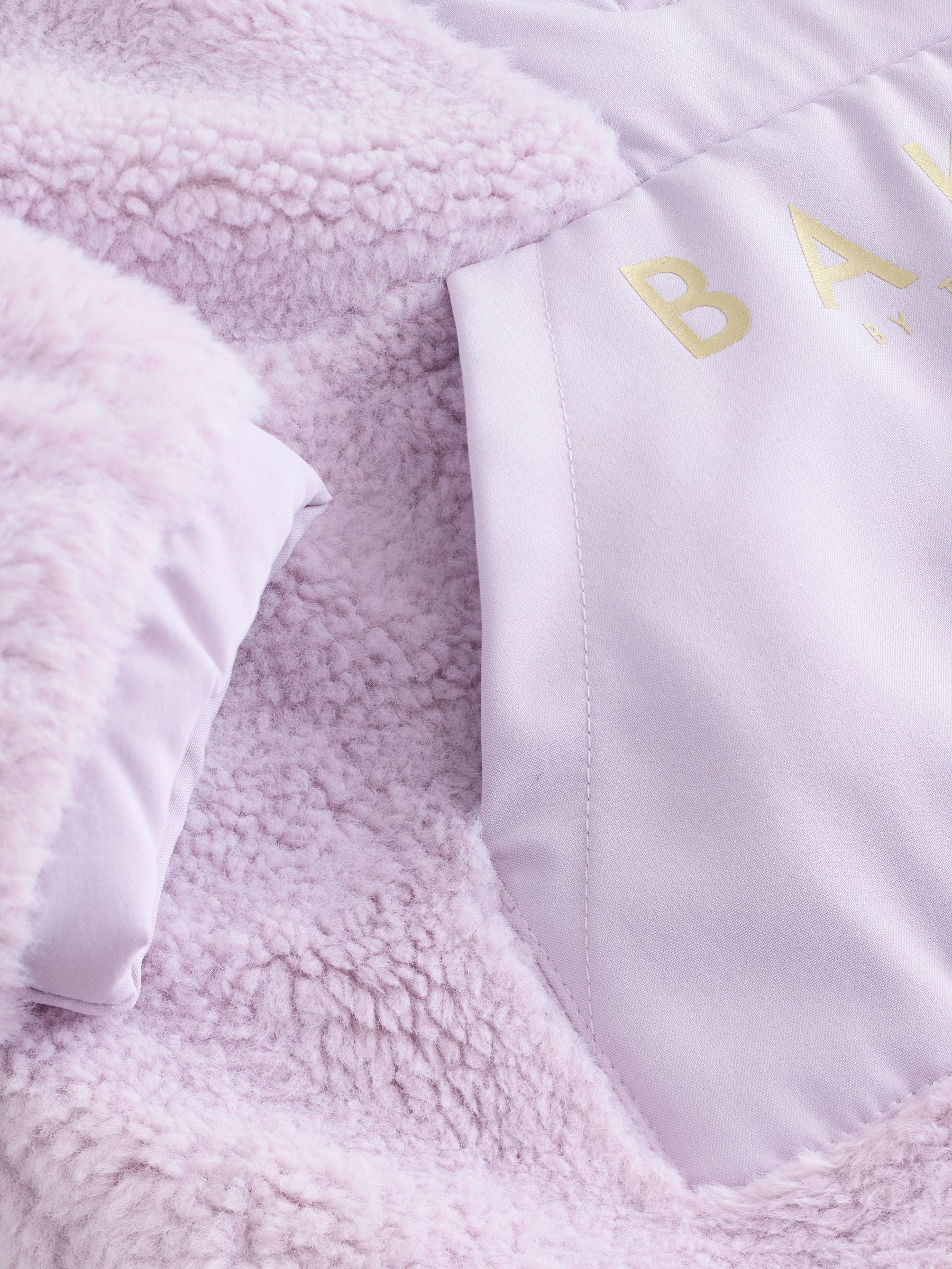 Baker by Ted Baker Lilac Purple Borg Mix Panel Fleece