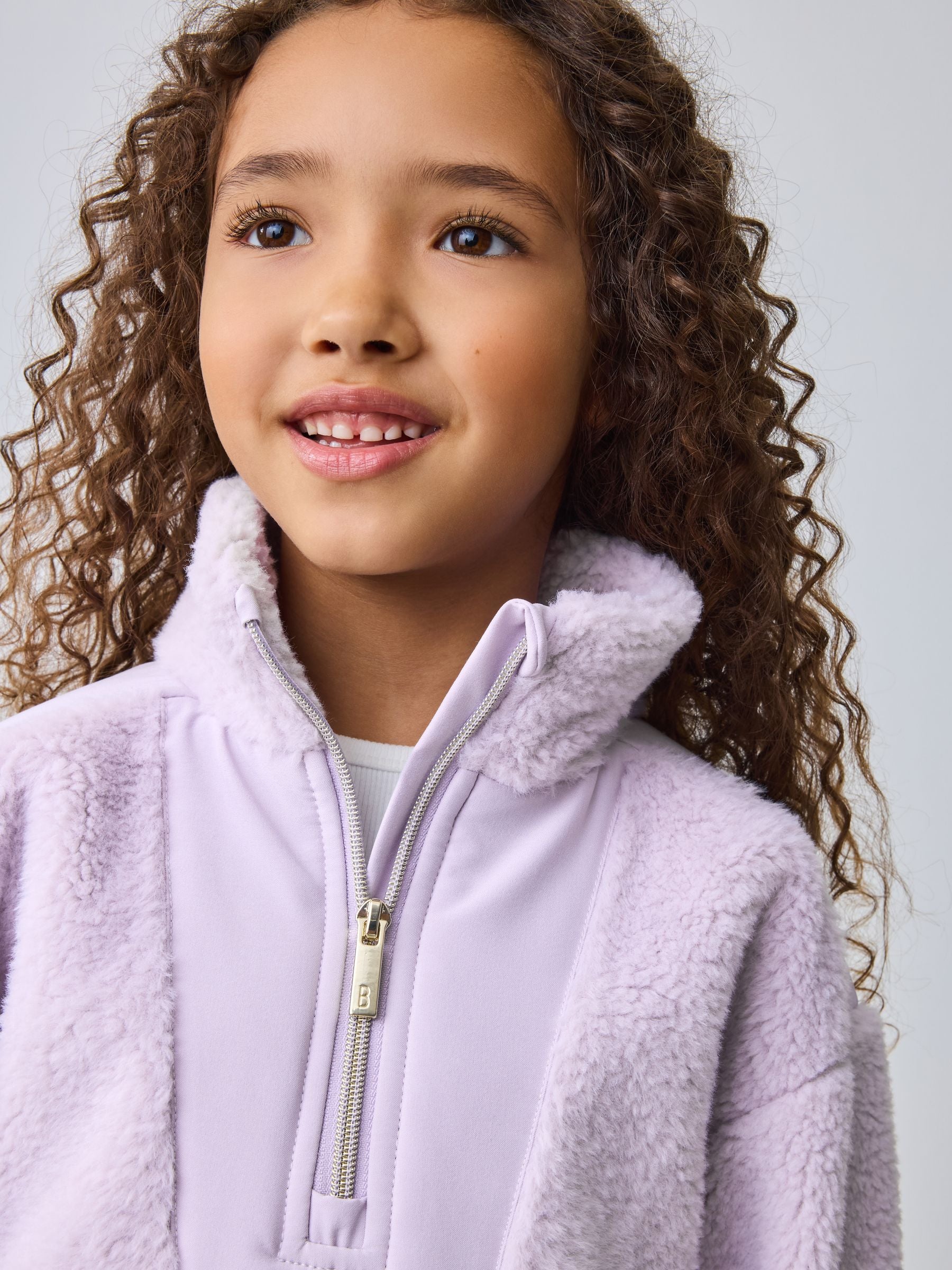 Baker by Ted Baker Lilac Purple Borg Mix Panel Fleece