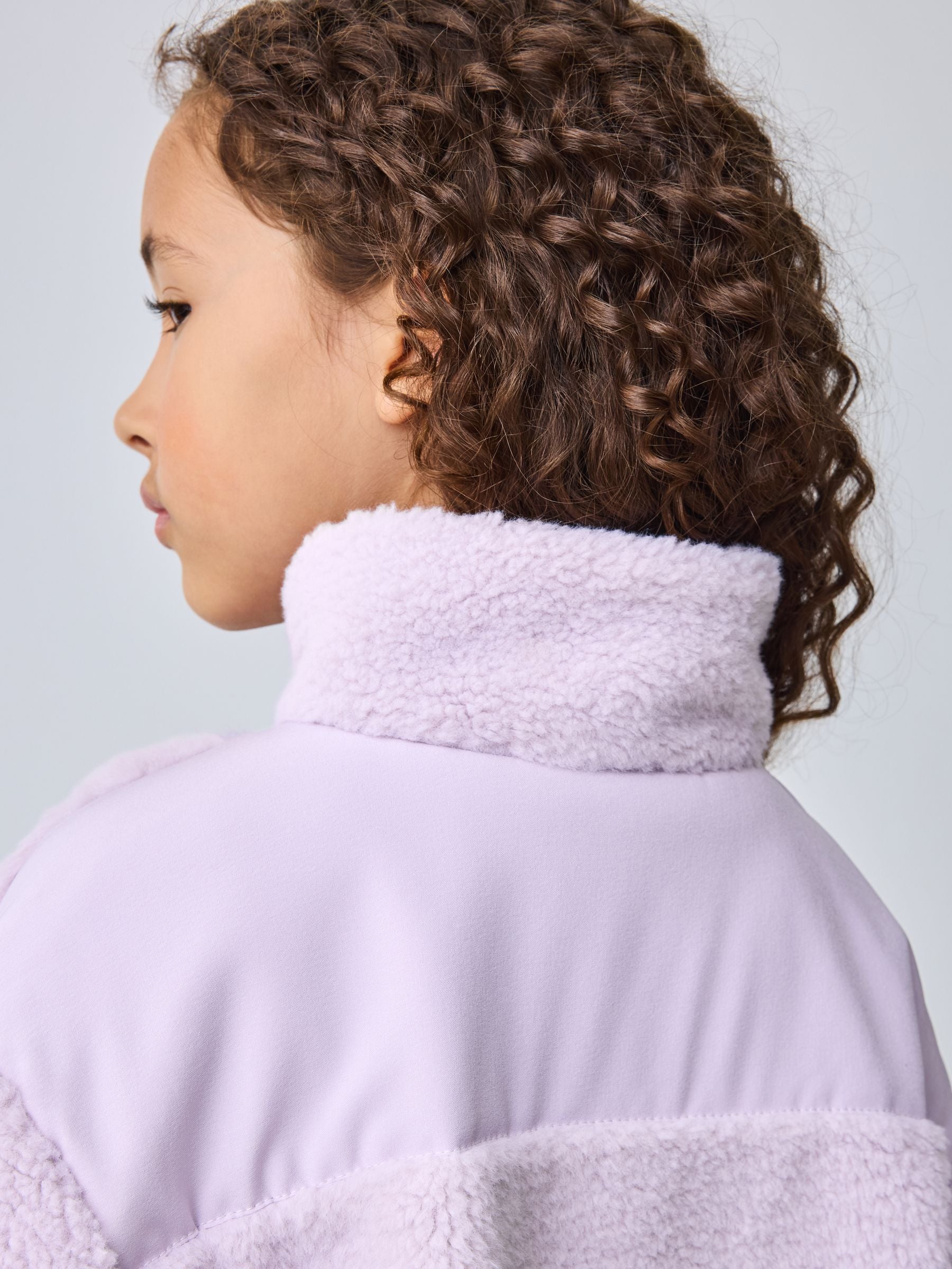 Baker by Ted Baker Lilac Purple Borg Mix Panel Fleece