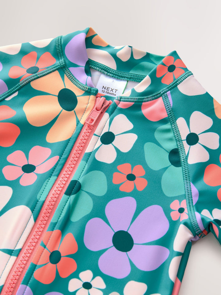 Stampy Floral Sunsafe Swimsuit (3mths-10yrs)