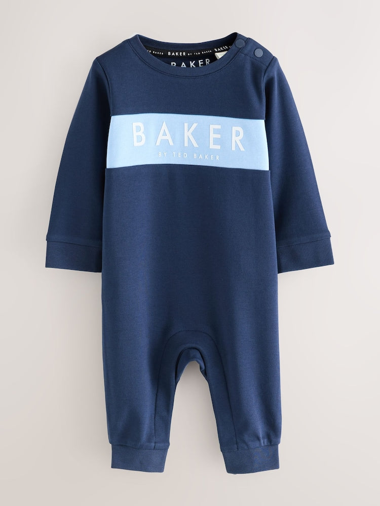 Baker by Ted Baker Blue Romper and Reversible Hat Set 2 Pack