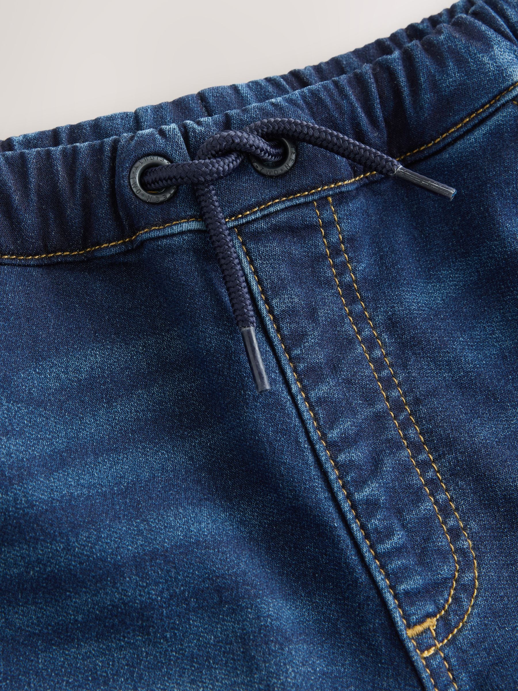 Dark Blue Comfort Stretch Wide Cargo Jeans (3mths-7yrs)