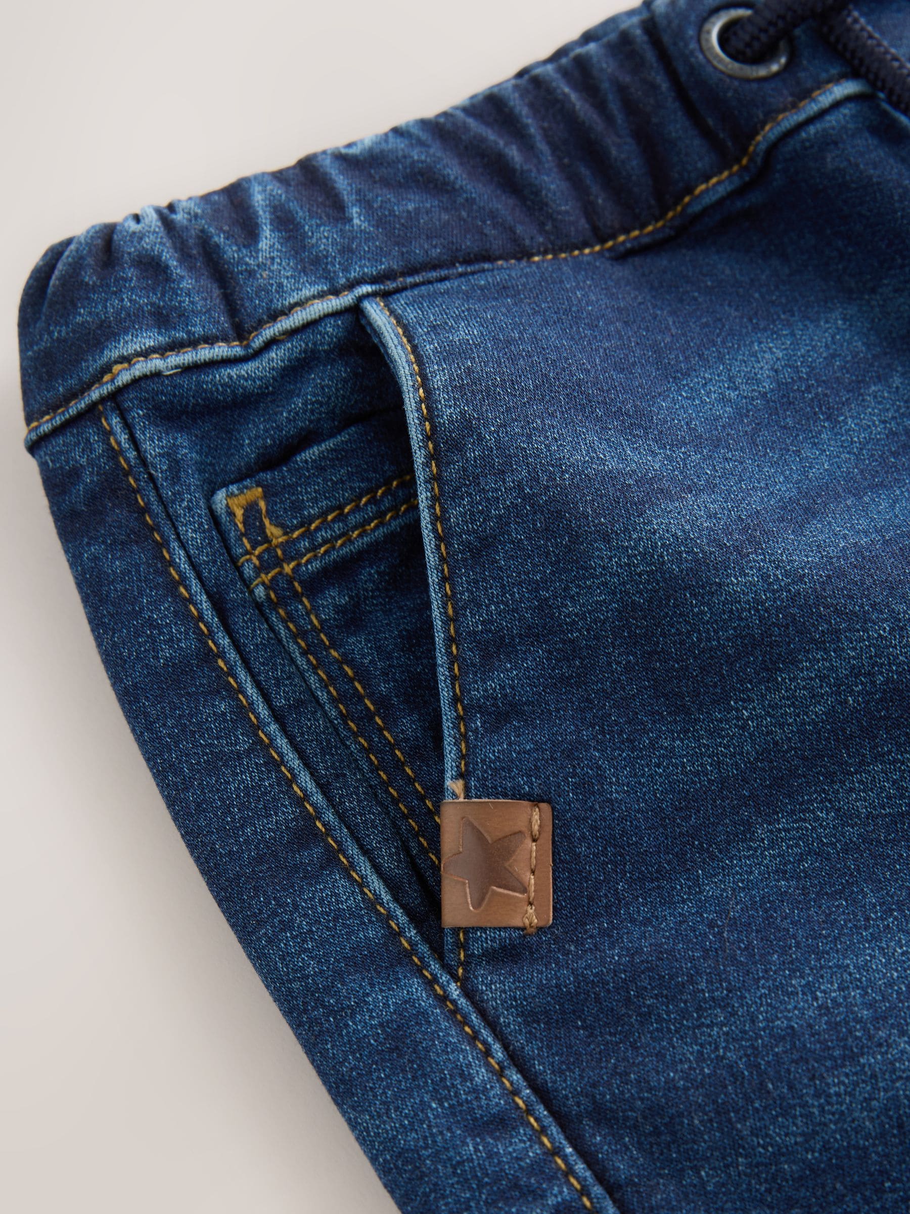 Dark Blue Comfort Stretch Wide Cargo Jeans (3mths-7yrs)