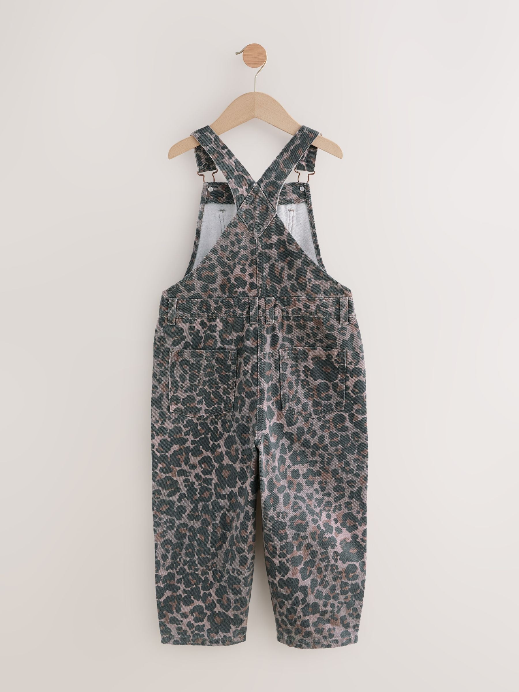 Chocolate Brown Animal Print Dungaree (3-16yrs)