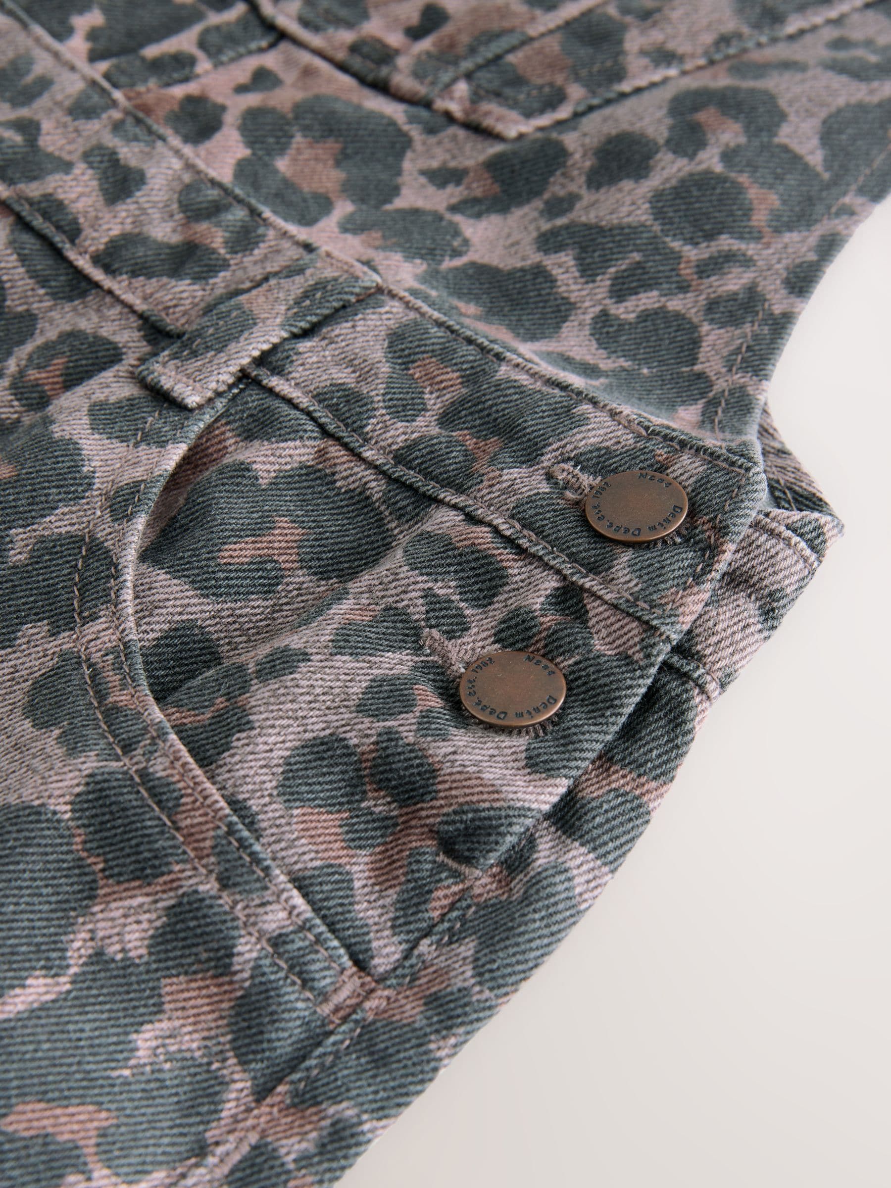 Chocolate Brown Animal Print Dungaree (3-16yrs)