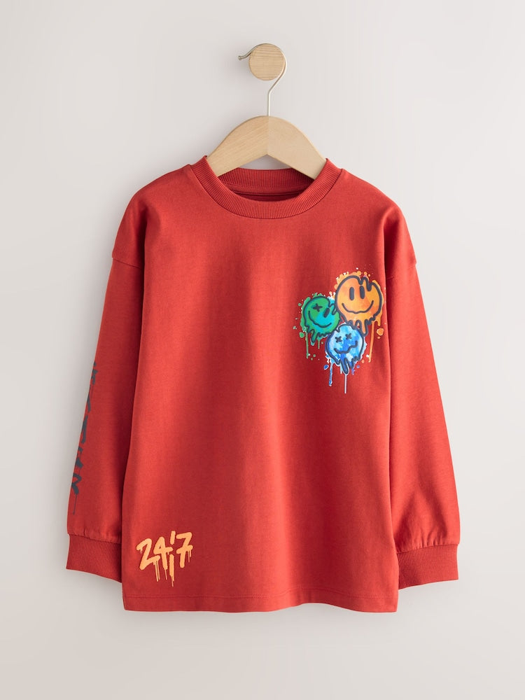 Navy/Grey/Red Gamer Relaxed Fit Graphic Print Short Sleeve T-Shirts 3 Pack (9-12 months)