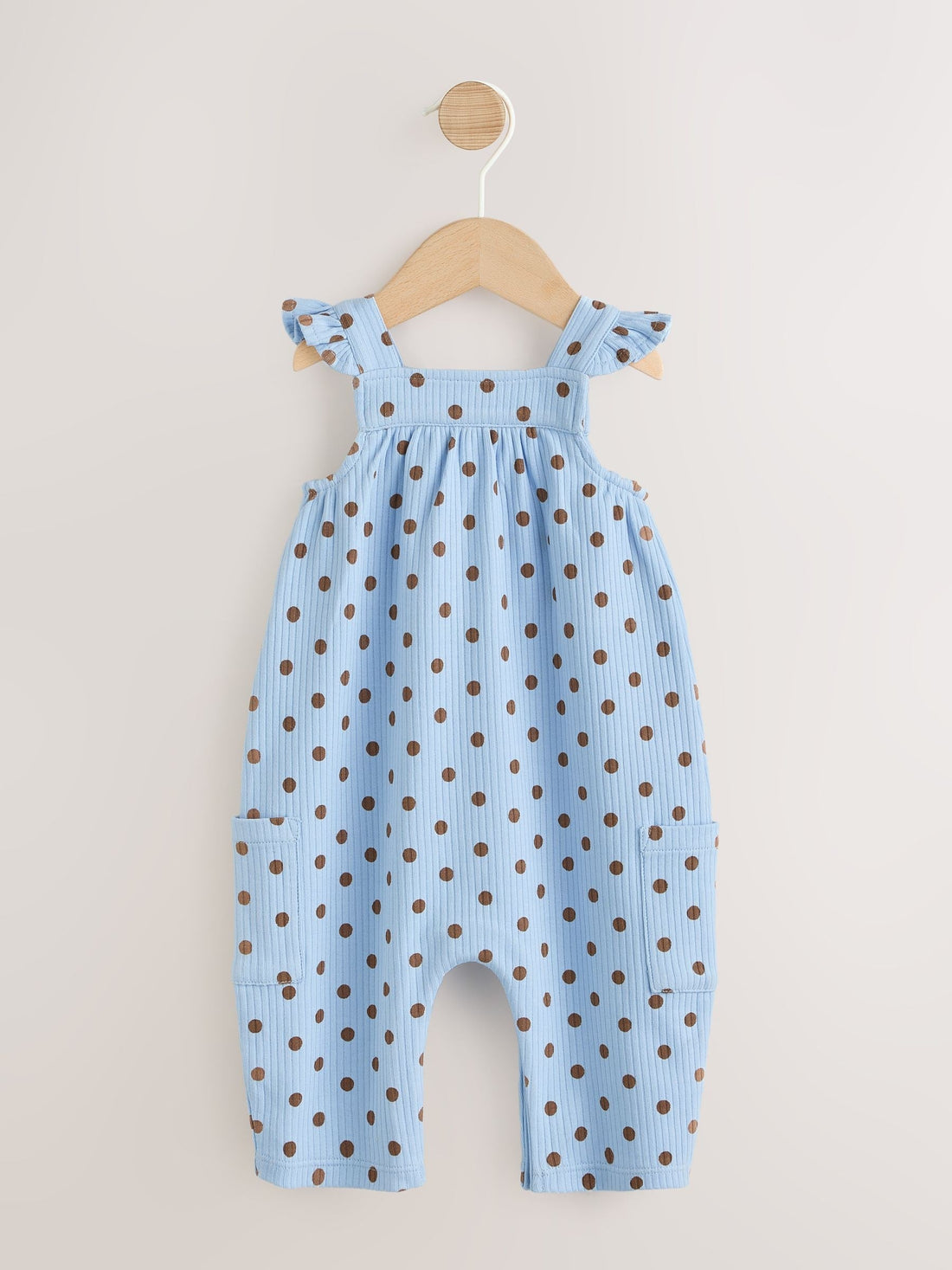Blue Spot Baby Long Leg Jersey Romper (0mths-3yrs)
