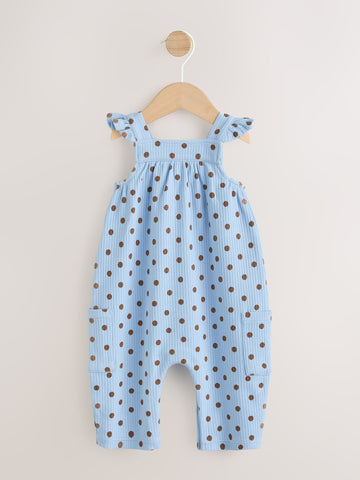 Blue Spot Baby Long Leg Jersey Romper (0mths-3yrs)