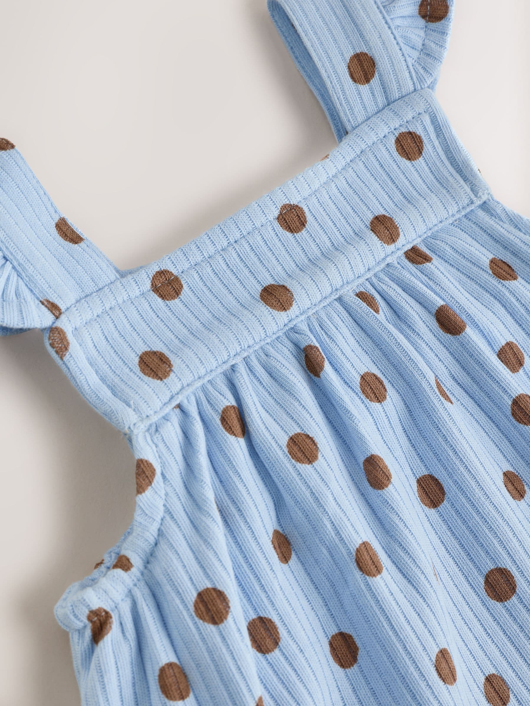 Blue Spot Baby Long Leg Jersey Romper (0mths-3yrs)