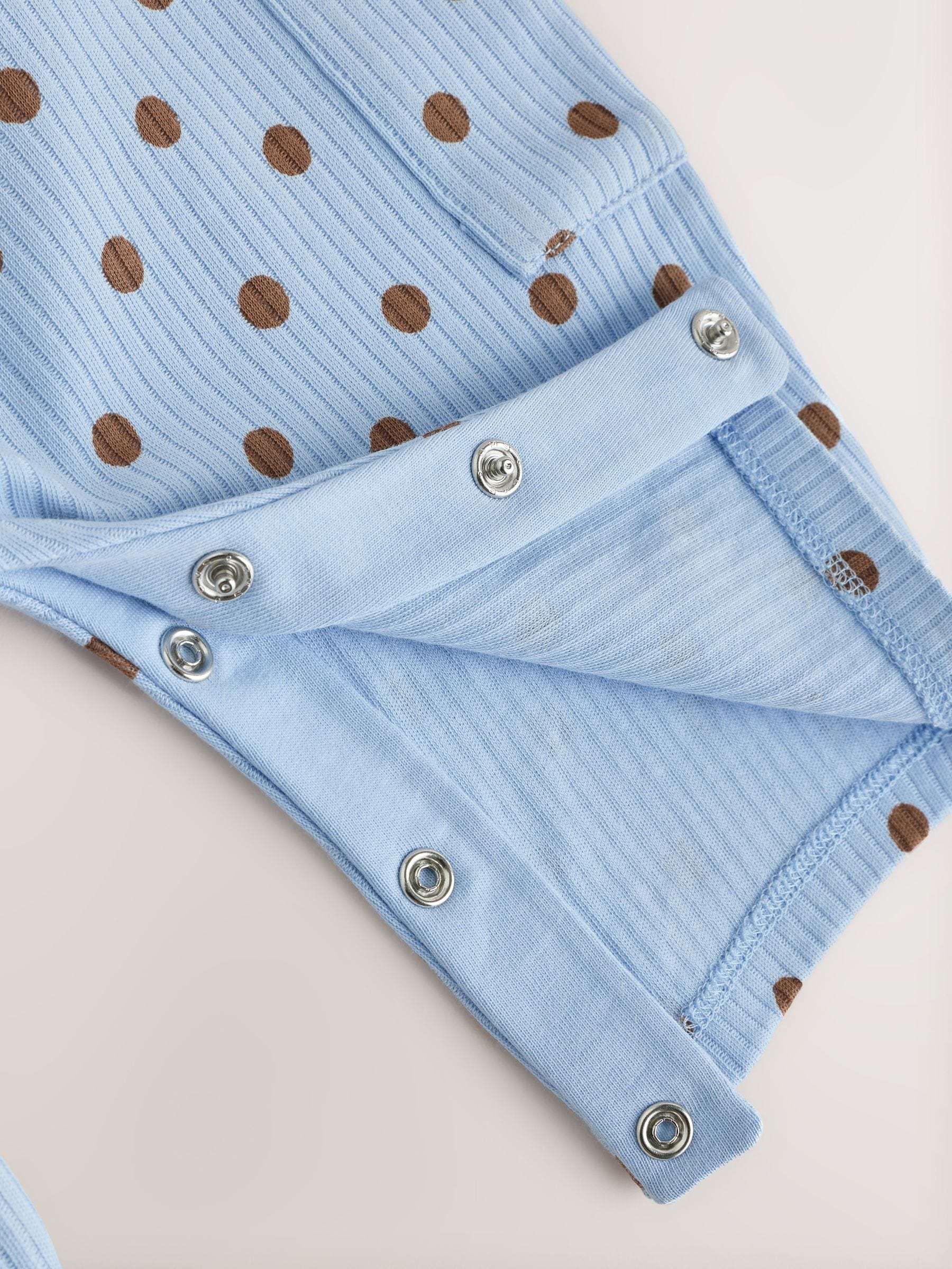 Blue Spot Baby Long Leg Jersey Romper (0mths-3yrs)