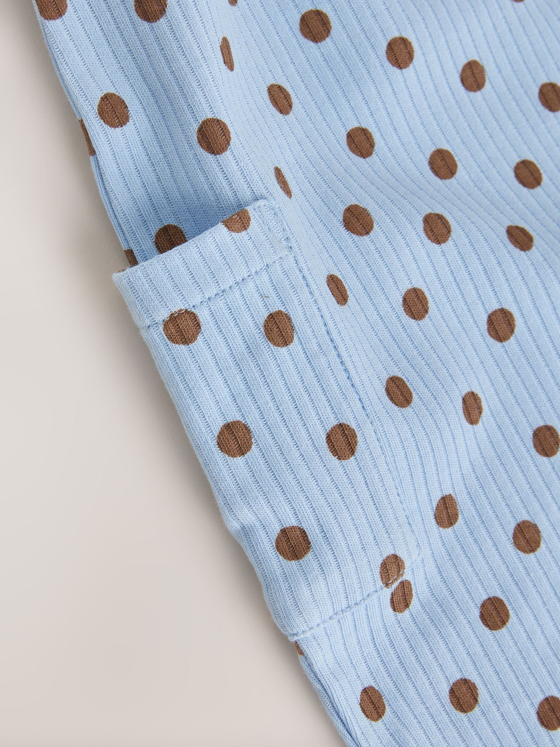 Blue Spot Baby Long Leg Jersey Romper (0mths-3yrs)