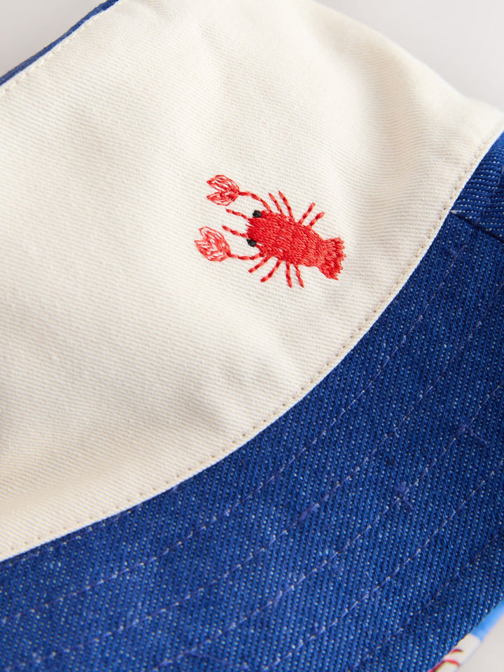 Red/White/Blue Lobster Reversible Bucket Hat (3mths-16yrs)
