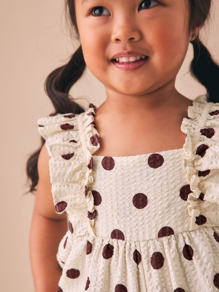 Multi Polka Dot Frill Sleeve Playsuit (3mths-9yrs)