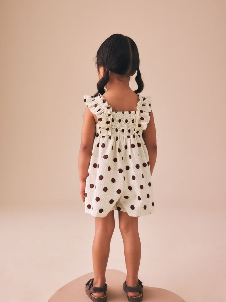 Multi Polka Dot Frill Sleeve Playsuit (3mths-9yrs)