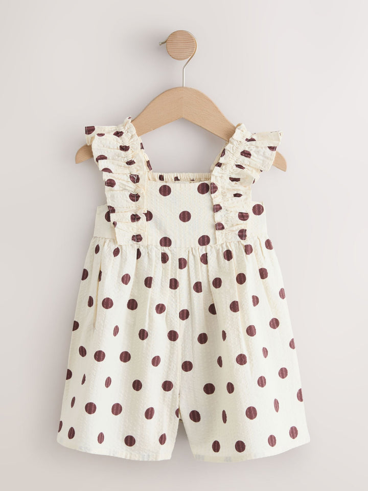 Multi Polka Dot Frill Sleeve Playsuit (3mths-9yrs)