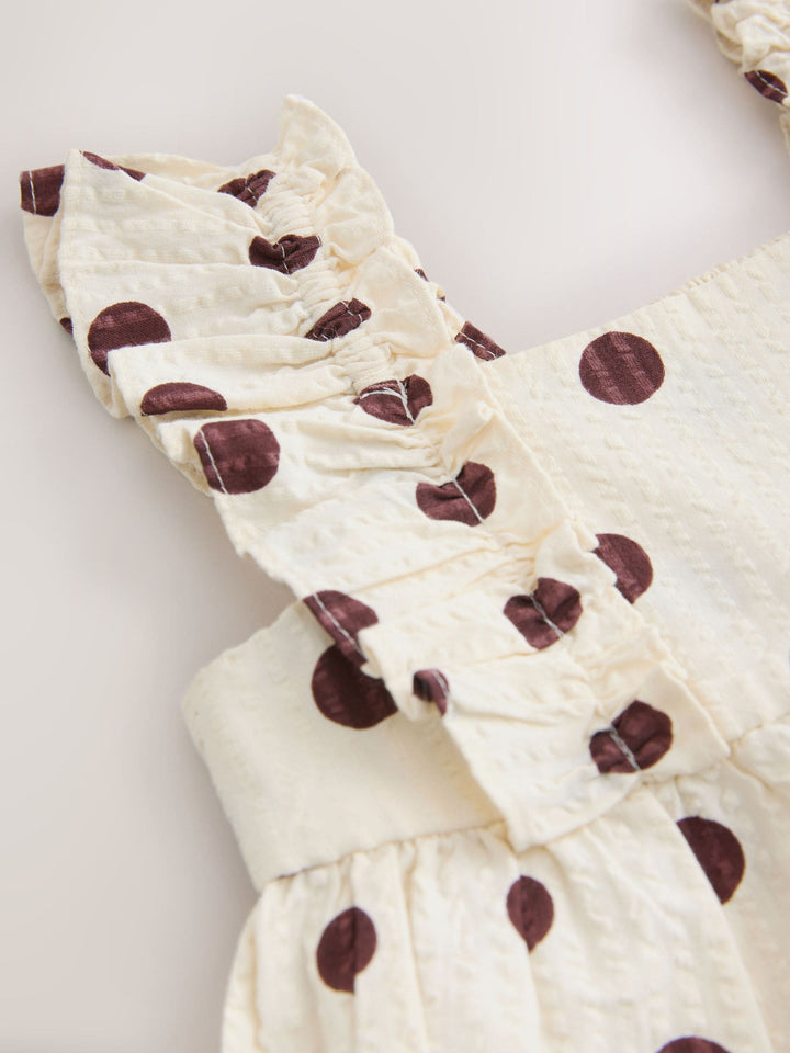 Multi Polka Dot Frill Sleeve Playsuit (3mths-9yrs)