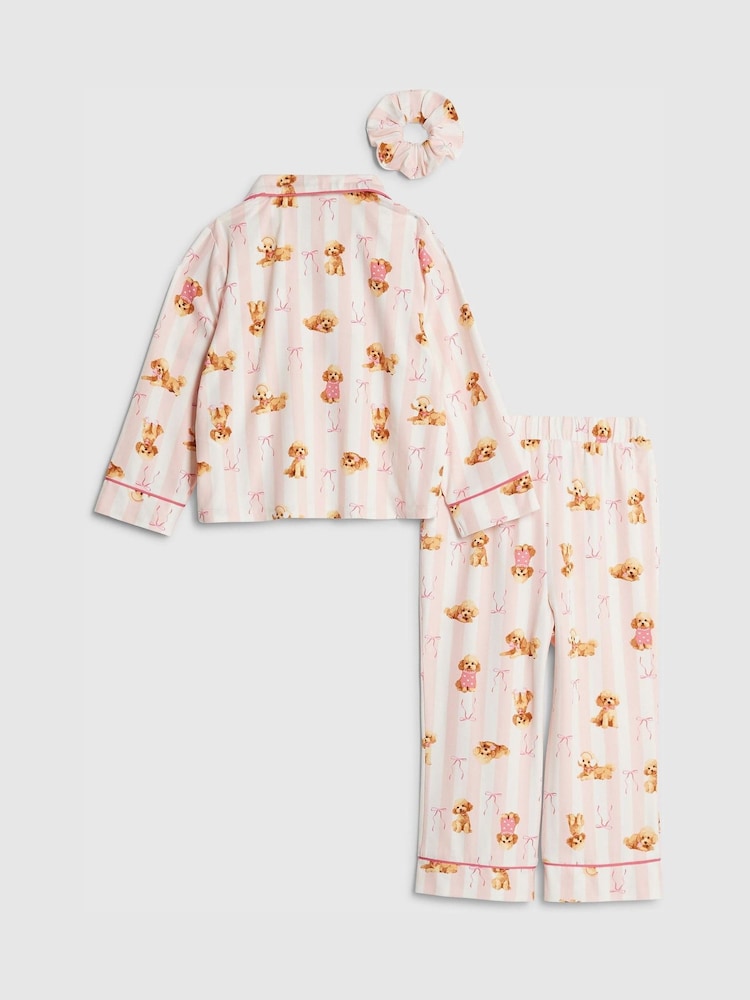 River Island Pink Long Sleeve Puppy Pyjamas