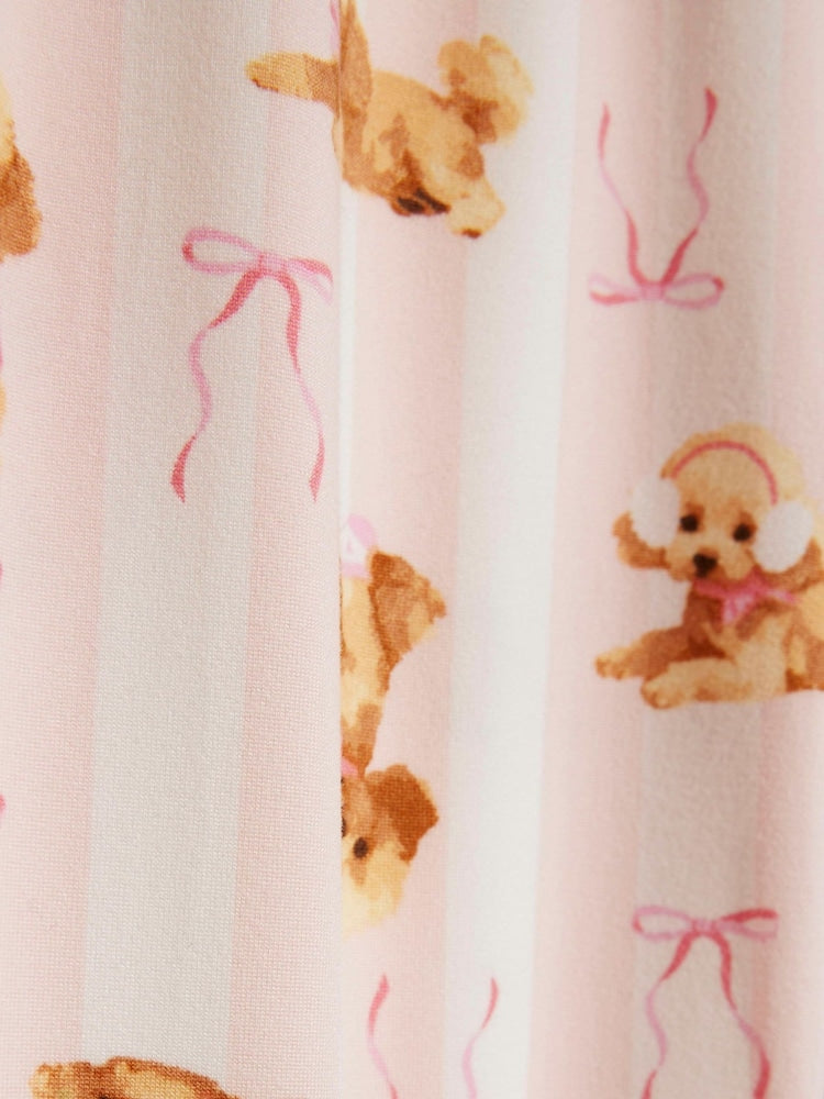 River Island Pink Long Sleeve Puppy Pyjamas