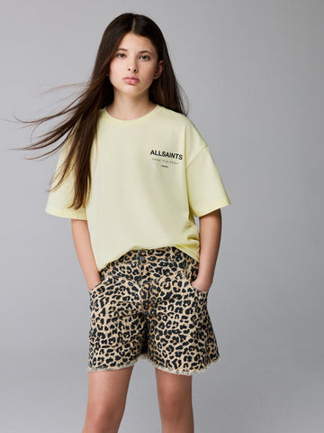 smALLSAINTS Light Yellow Oversized Underground Crew Neck T-Shirt