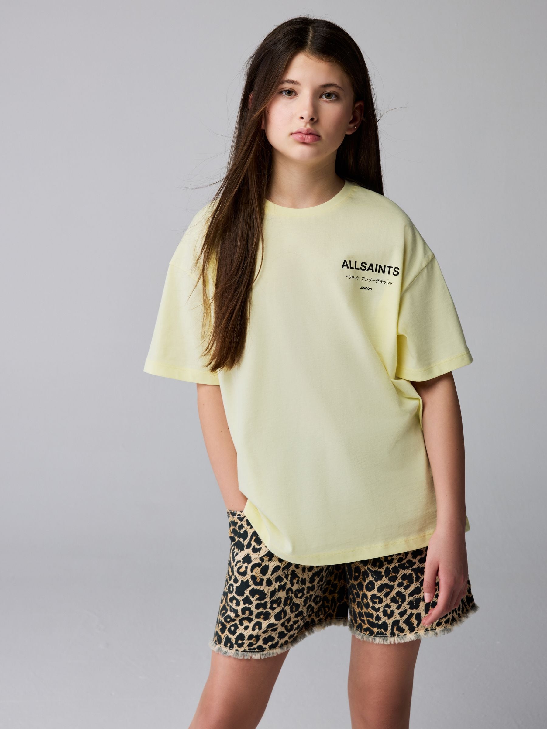 smALLSAINTS Light Yellow Oversized Underground Crew Neck T-Shirt