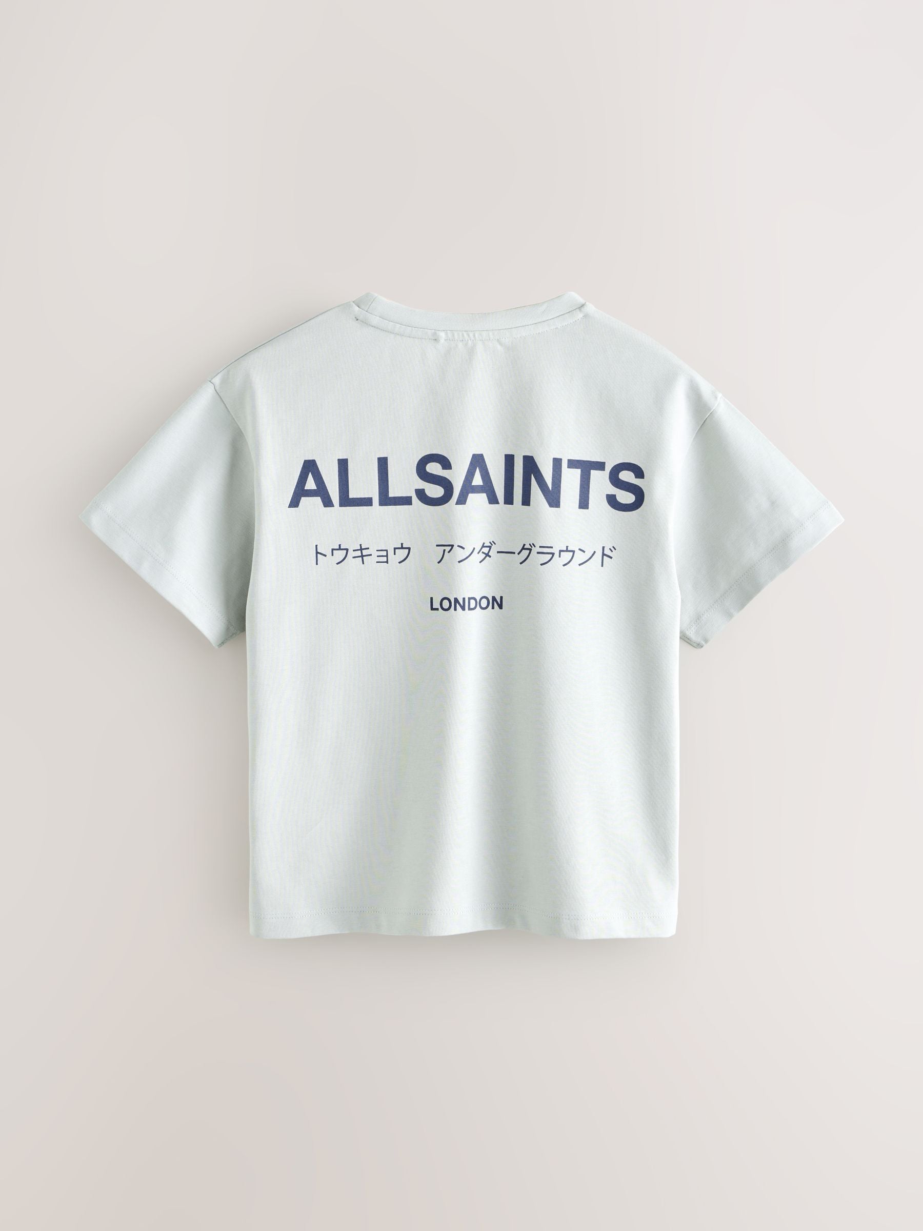 smALLSAINTS Light Grey Oversized Underground Crew Neck Cotton T-Shirt