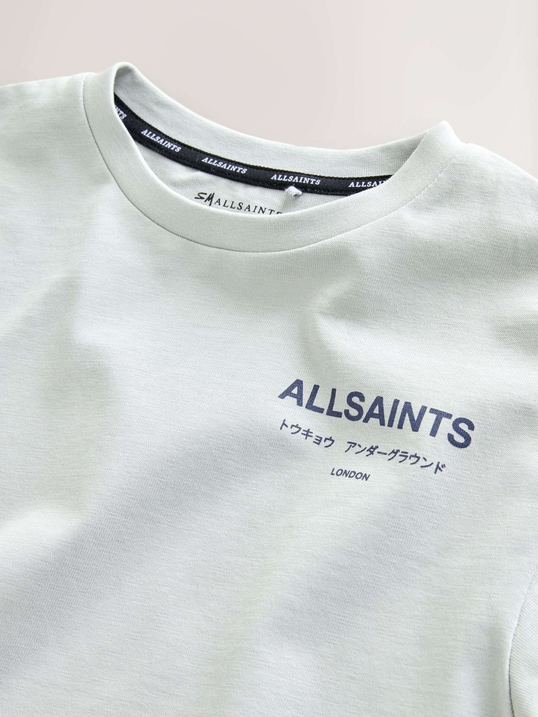 smALLSAINTS Light Grey Oversized Underground Crew Neck Cotton T-Shirt