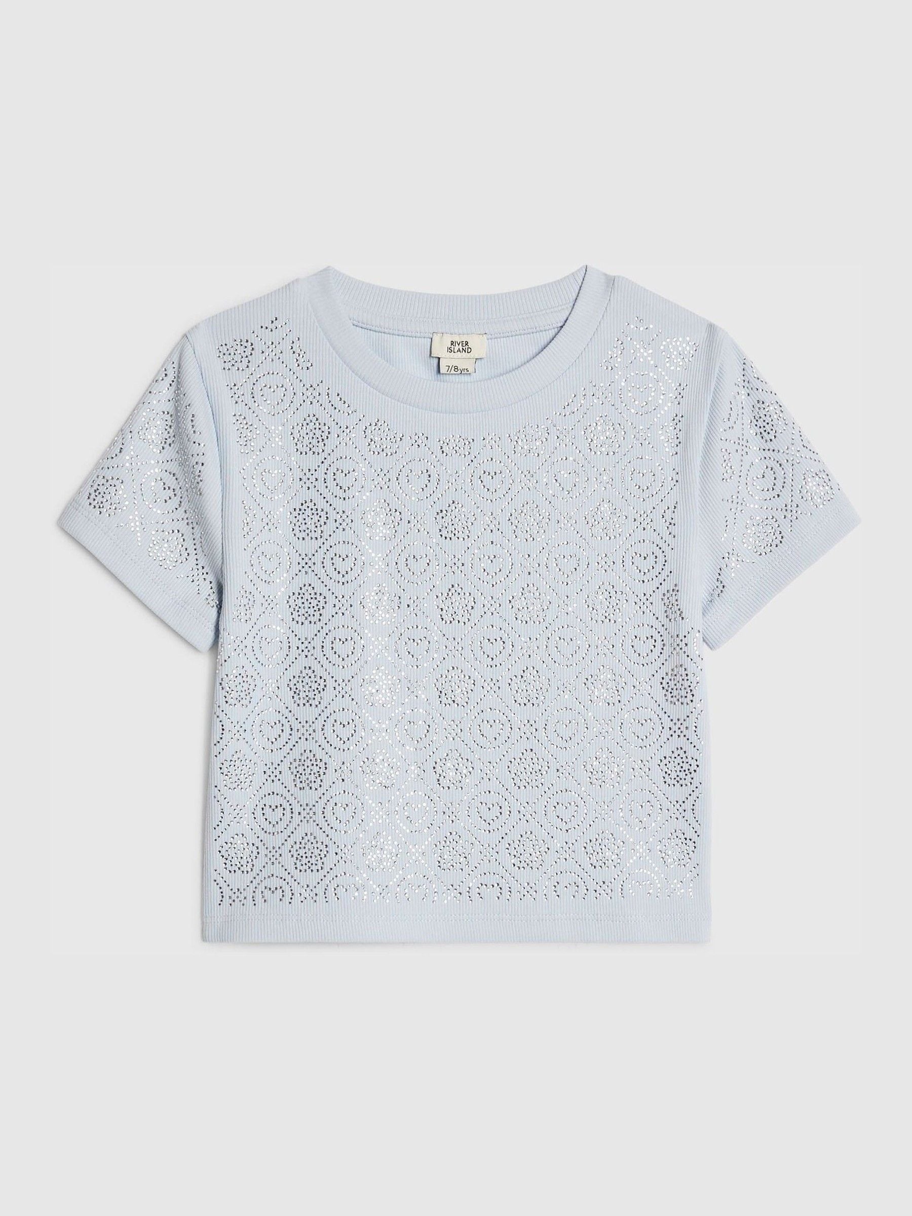 River Island Blue RI Hotfix Baby T-Shirt