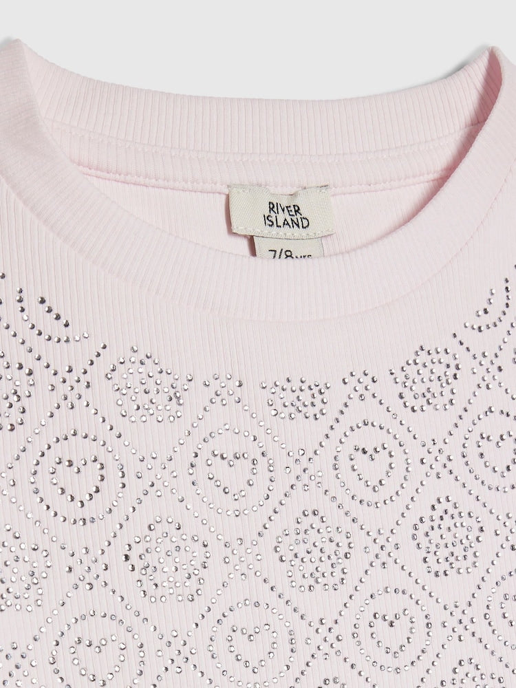 River Island Pink RI Hotfix Baby T-Shirt