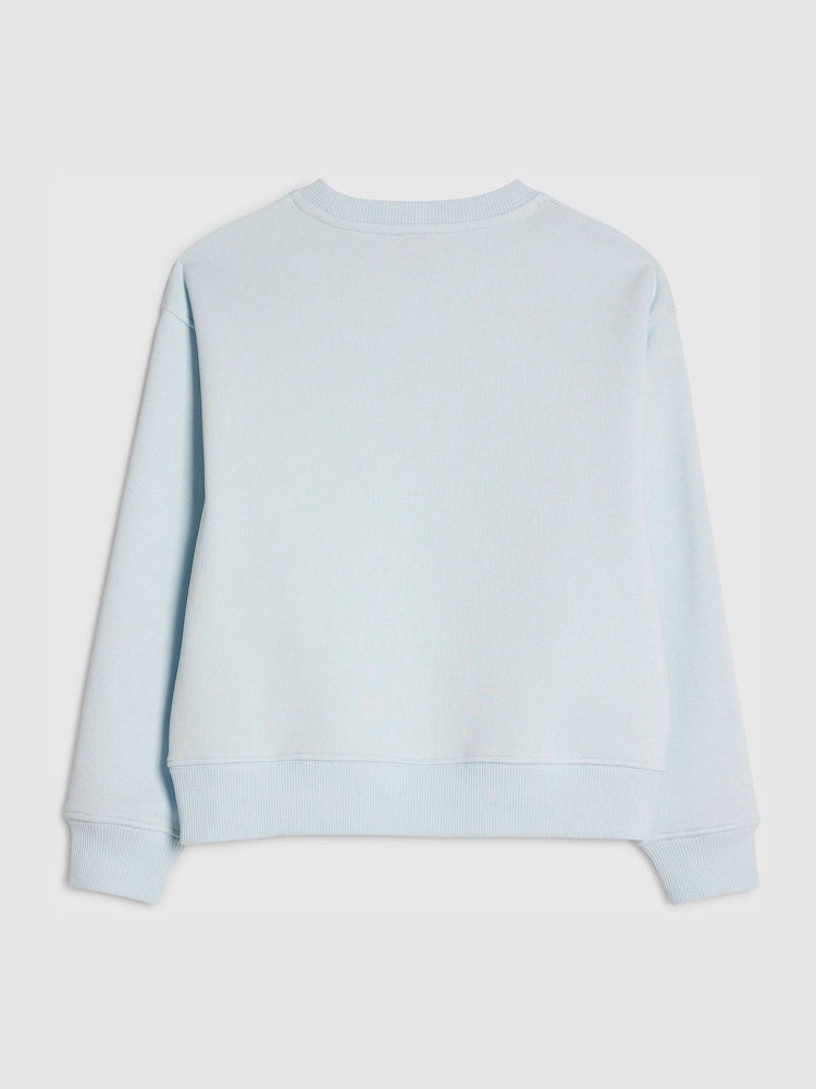 River Island Blue Bow Stitch Sweatshirt