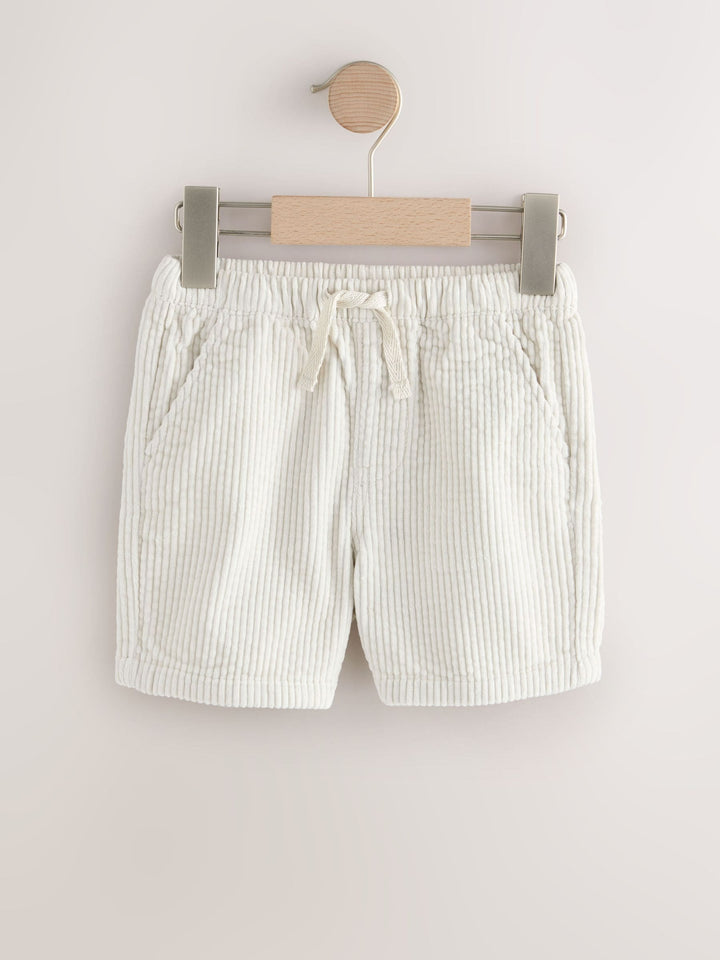 Ecru Corduroy Pull On Shorts (3mths-7yrs)