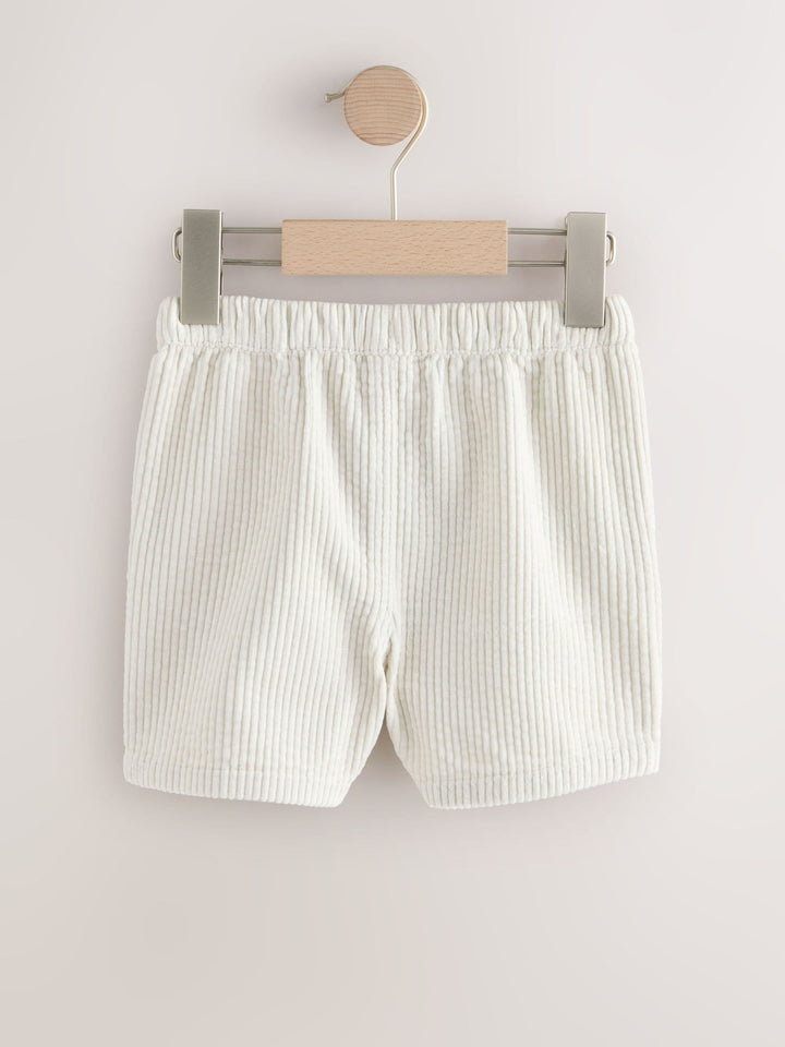 Ecru Corduroy Pull On Shorts (3mths-7yrs)