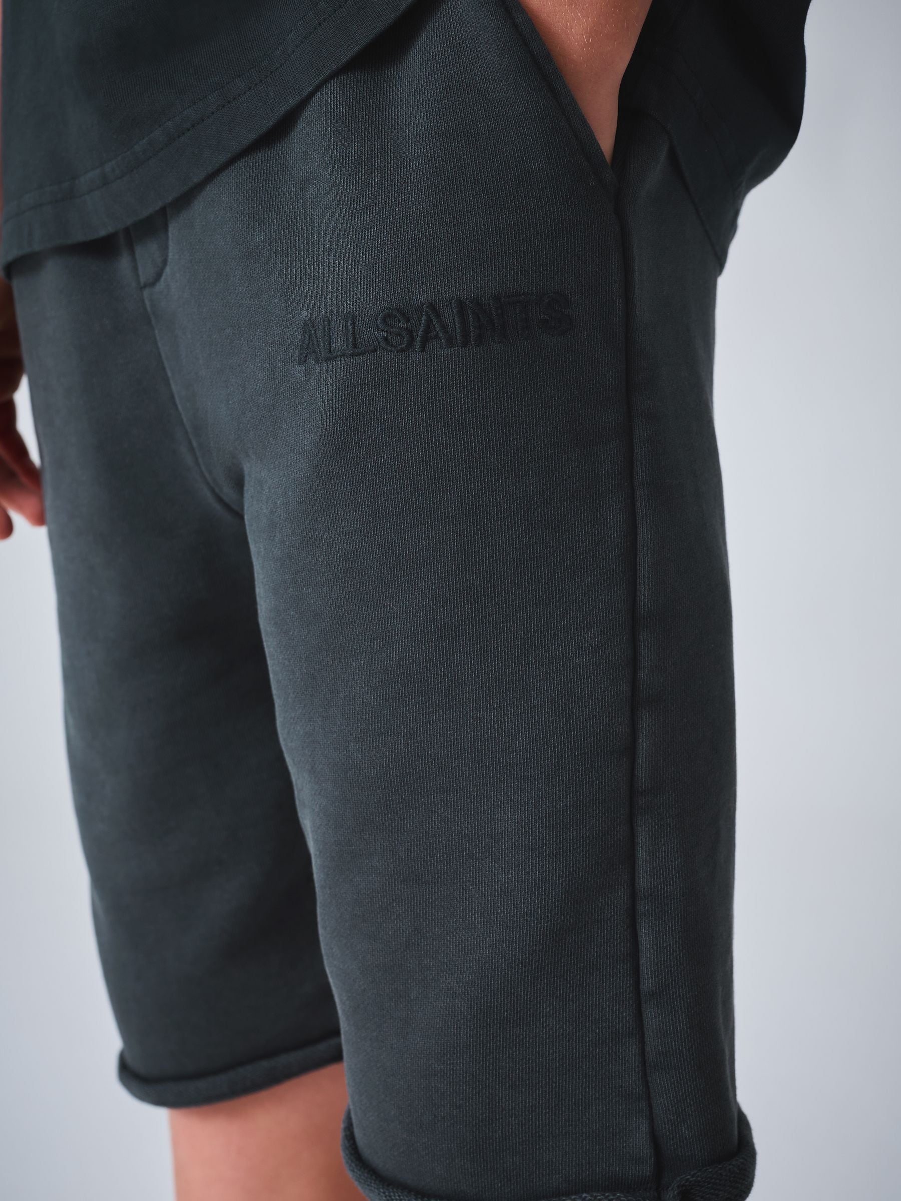 smALLSAINTS Black Biggy Oversized T-Shirt and Sweat Shorts Set