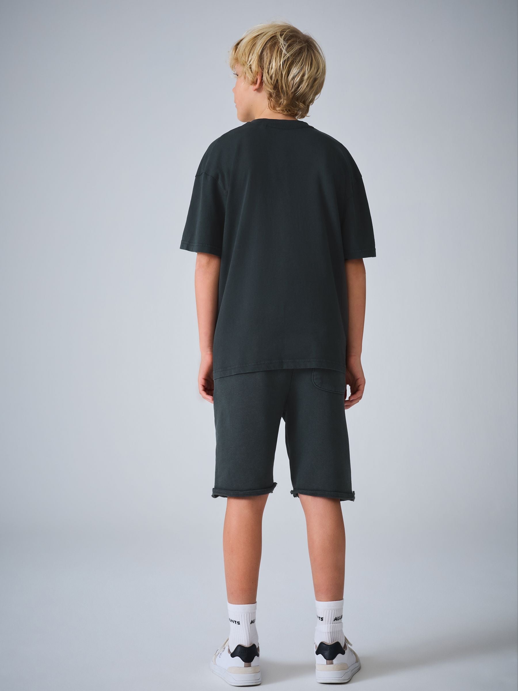 smALLSAINTS Black Biggy Oversized T-Shirt and Sweat Shorts Set