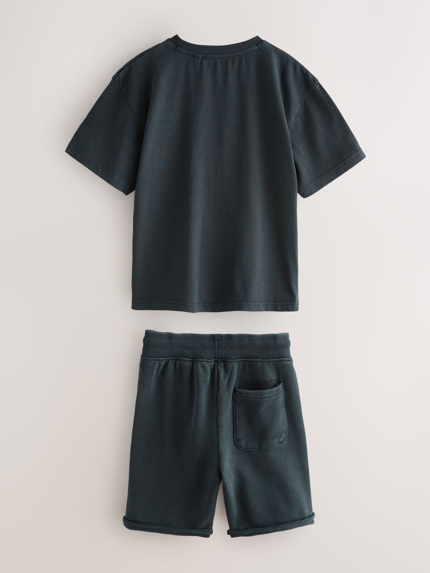 smALLSAINTS Black Biggy Oversized T-Shirt and Sweat Shorts Set