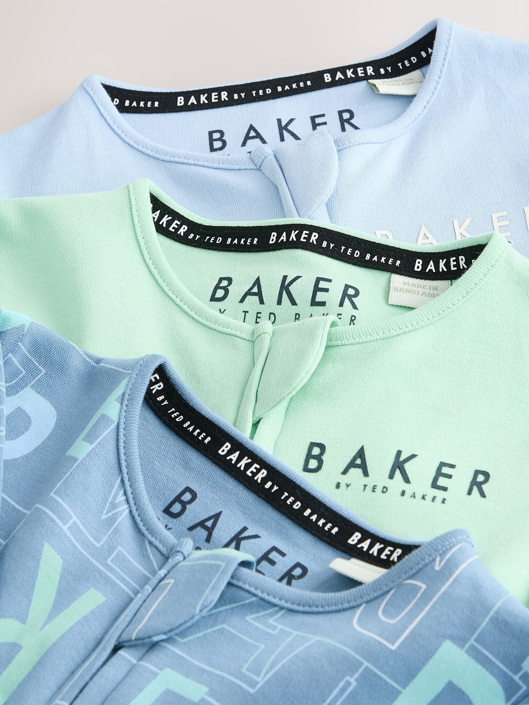 Baker by Ted Baker 3 Pack Sleepsuits