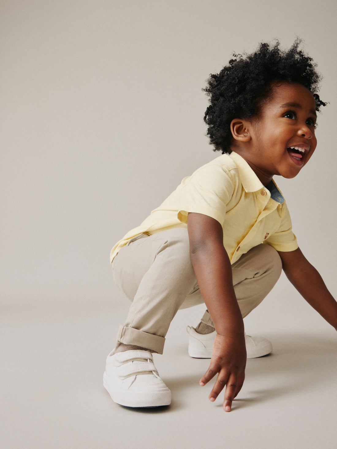 Yellow Gingham Character Short Sleeve Oxford Shirt (3mths-7yrs)