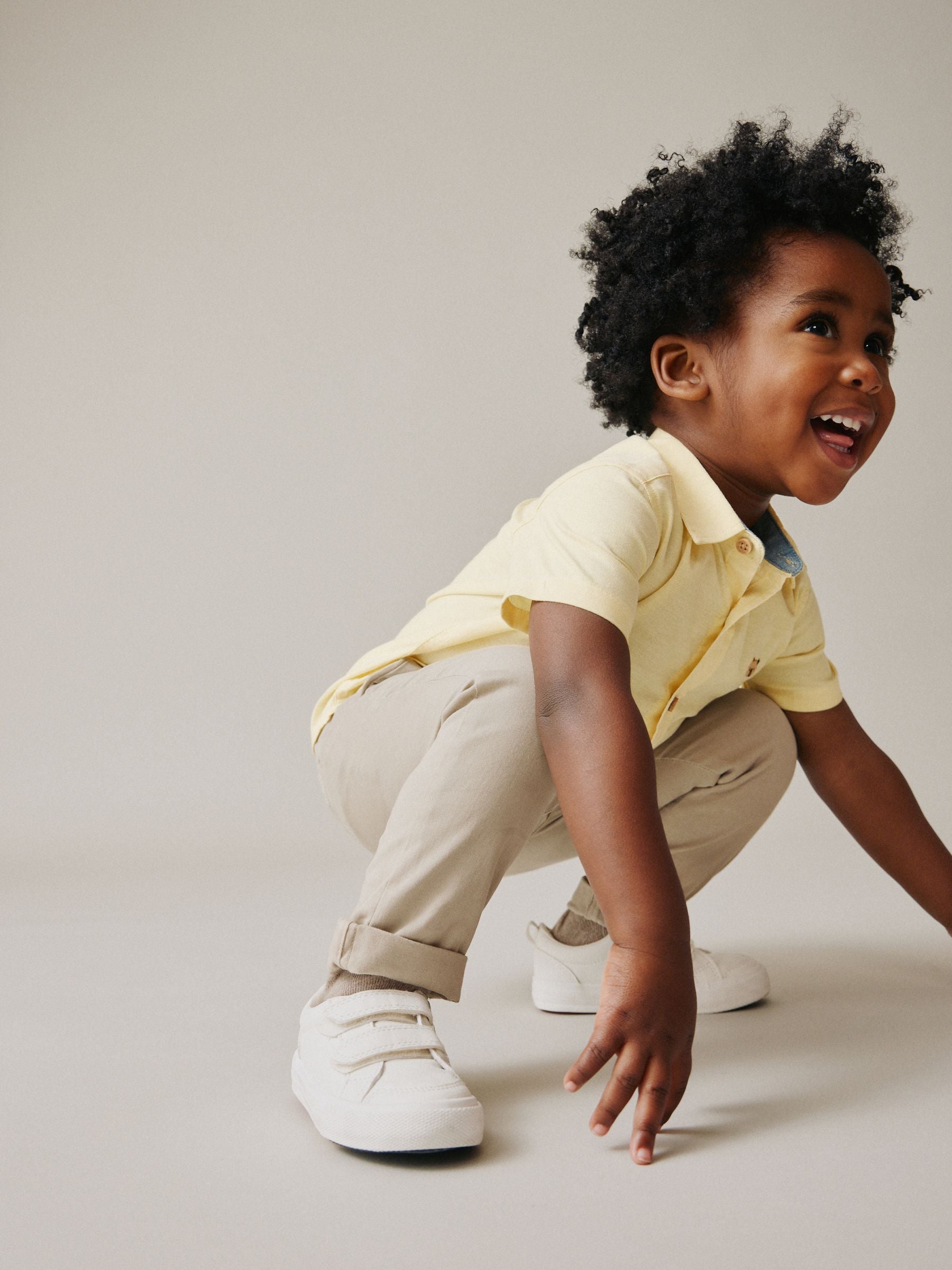 Yellow Gingham Character Short Sleeve Oxford Shirt (3mths-7yrs)