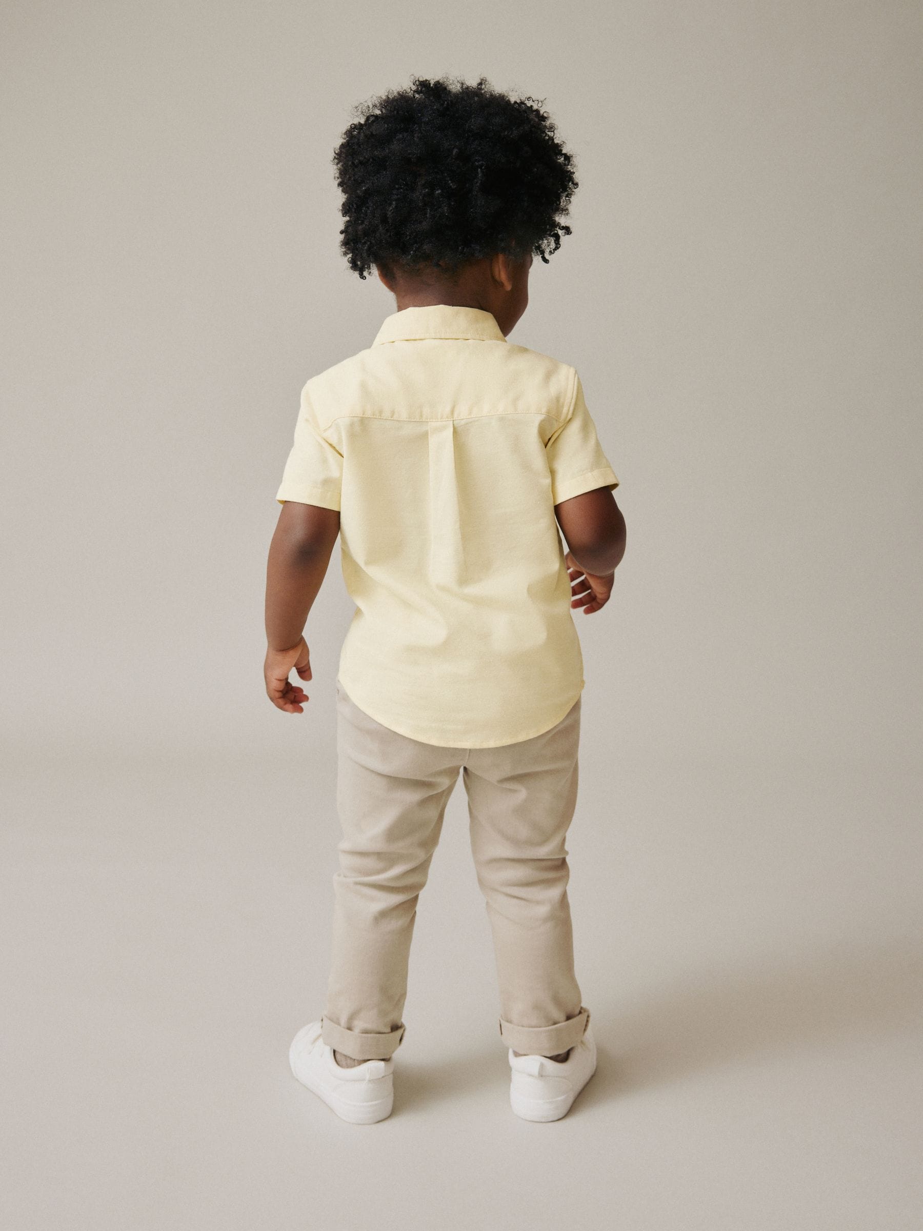 Yellow Gingham Character Short Sleeve Oxford Shirt (3mths-7yrs)