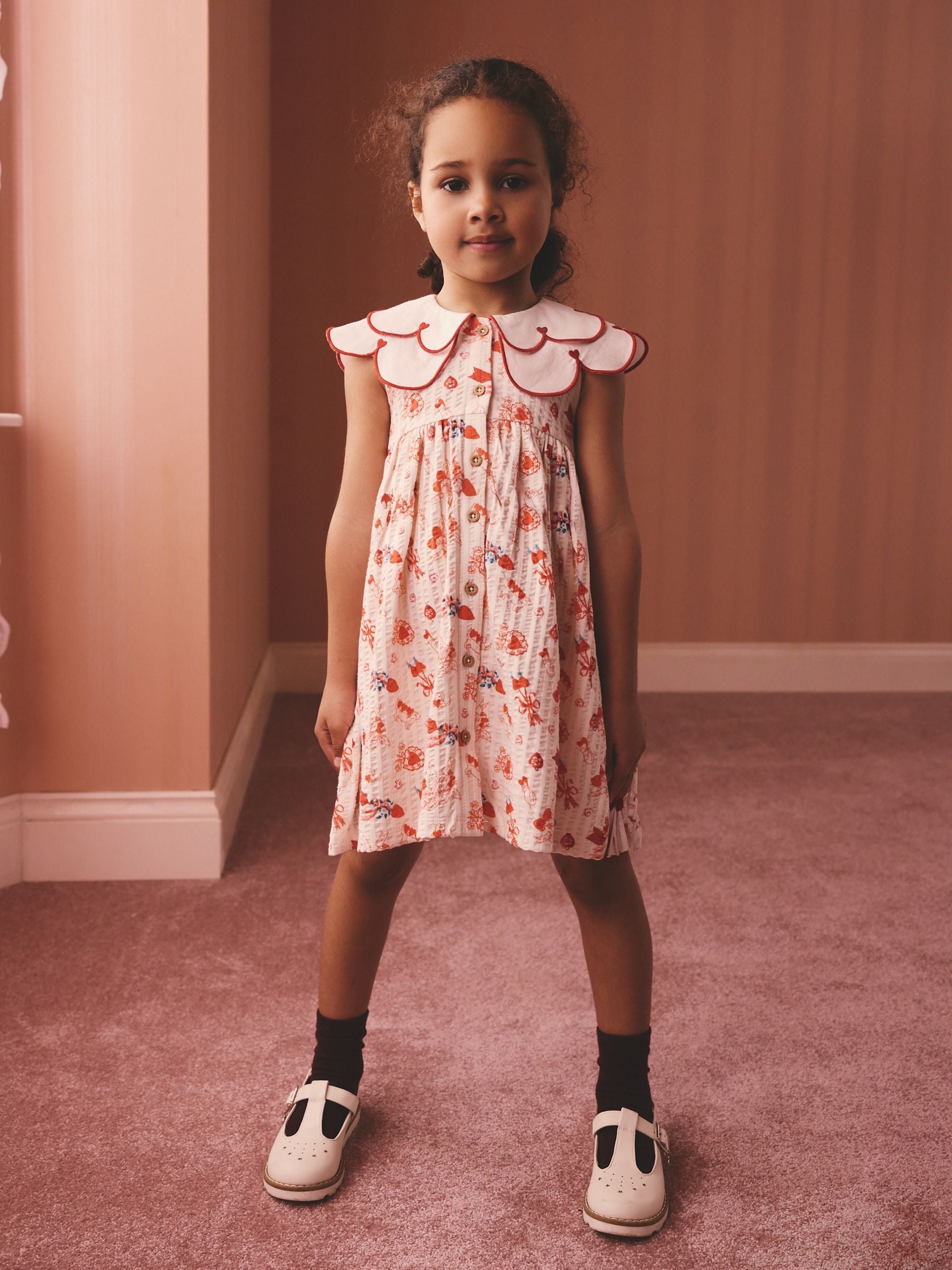 Red Cath Kidston Collared Dress (3mths-7yrs)