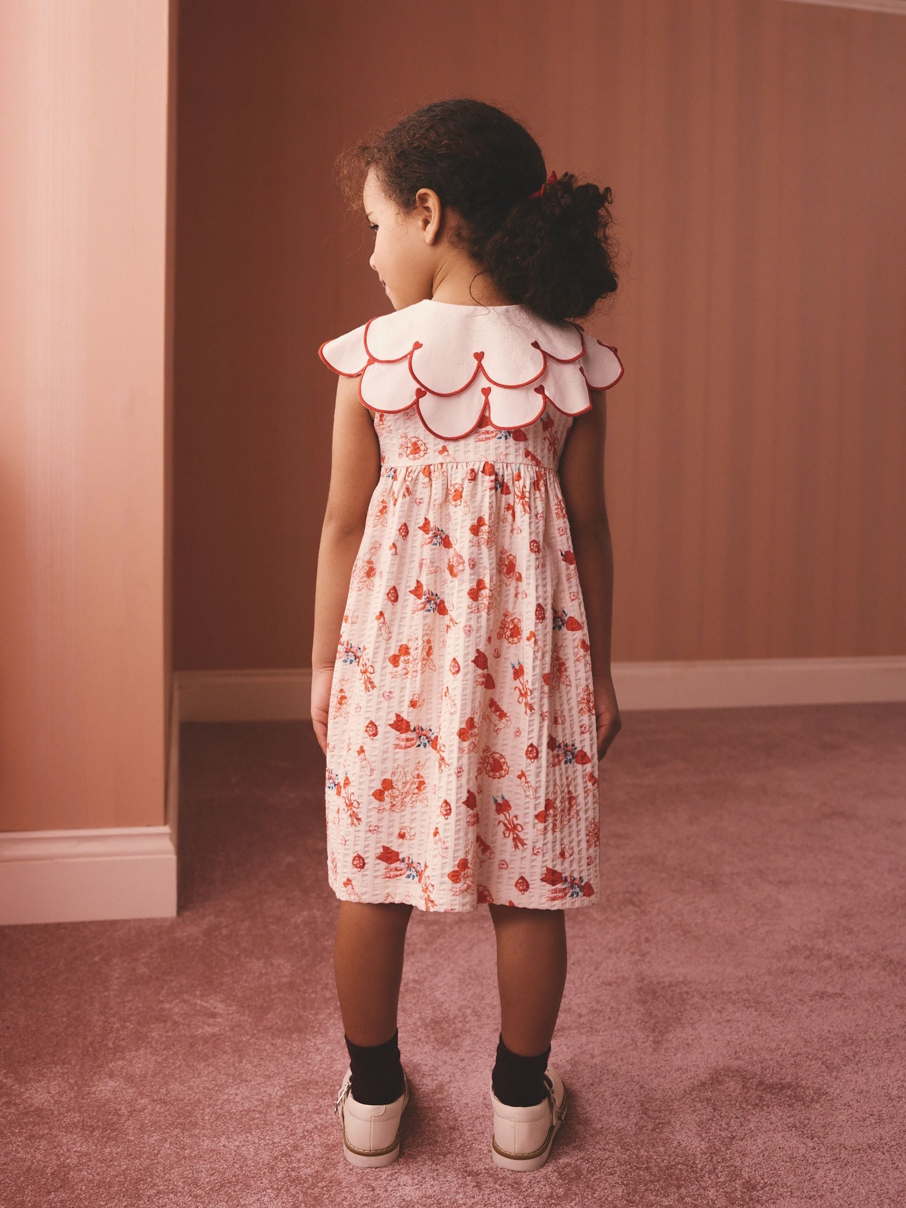 Red Cath Kidston Collared Dress (3mths-7yrs)